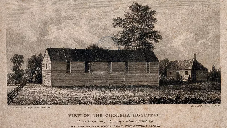 View of the Cholera Hospital